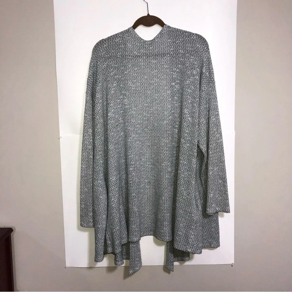 White Birch Longline Cardigan Heathered Grey 3X Pockets Soft Long Sleeve - Picture 6 of 7